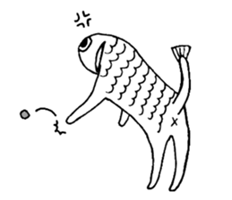 Uoneko - Fish Cat - sticker #2703811