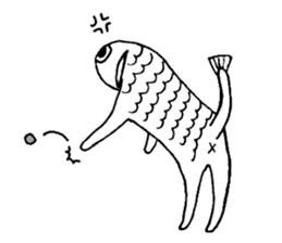 Uoneko - Fish Cat - sticker #2703811