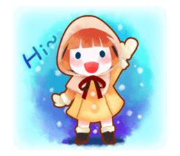 snowflake girl sticker #2705139