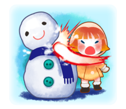 snowflake girl sticker #2705140