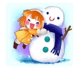 snowflake girl sticker #2705164