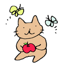 Apple and cats sticker #2707012