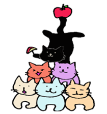 Apple and cats sticker #2707016