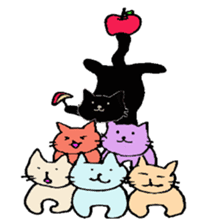 Apple and cats sticker #2707016