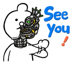 Cyber White Bear (English ver.) sticker #2707824