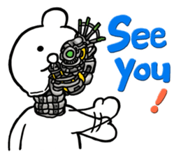 Cyber White Bear (English ver.) sticker #2707824