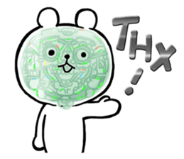 Cyber White Bear (English ver.) sticker #2707834