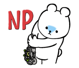 Cyber White Bear (English ver.) sticker #2707847