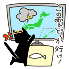 Weather forecast cat Kurokuro sticker #2709546