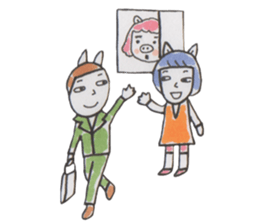 Mrs.BUTAYAMA and Mrs.NEKOYAMA sticker #2709822