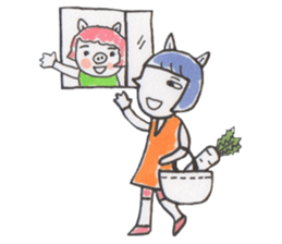 Mrs.BUTAYAMA and Mrs.NEKOYAMA sticker #2709829