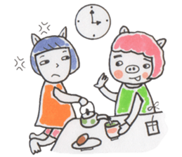 Mrs.BUTAYAMA and Mrs.NEKOYAMA sticker #2709835