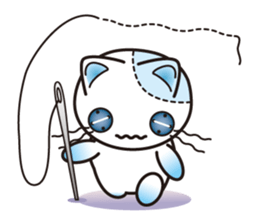 The stuffed animal of a cat sticker #2710592