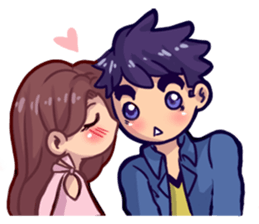 College Couple sticker #2710621