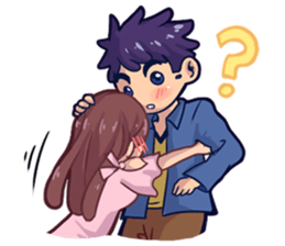 College Couple sticker #2710639