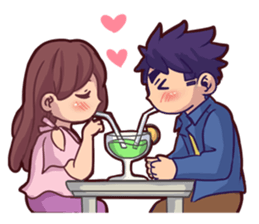 College Couple sticker #2710646