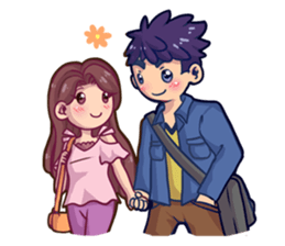 College Couple sticker #2710648