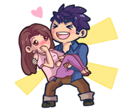 College Couple sticker #2710650