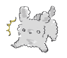Fluffy Toy Poodle sticker #2711304