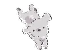 Fluffy Toy Poodle sticker #2711310