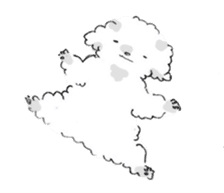 Fluffy Toy Poodle sticker #2711326