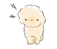 Fluffy Toy Poodle sticker #2711327