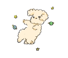 Fluffy Toy Poodle sticker #2711329