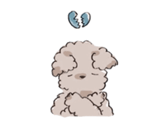 Fluffy Toy Poodle sticker #2711333
