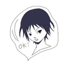 He hardly ever smiles, but  he is nice. sticker #2713340