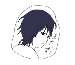 He hardly ever smiles, but  he is nice. sticker #2713378