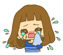 The Girl wears her hair in bangs. Ver.2 sticker #2717018