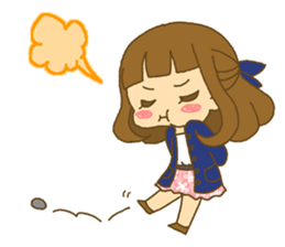 The Girl wears her hair in bangs. Ver.2 sticker #2717026