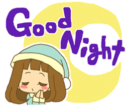 The Girl wears her hair in bangs. Ver.2 sticker #2717030