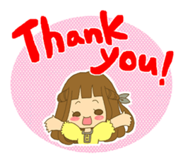 The Girl wears her hair in bangs. Ver.2 sticker #2717031