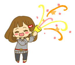 The Girl wears her hair in bangs. Ver.2 sticker #2717034