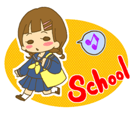 The Girl wears her hair in bangs. Ver.2 sticker #2717035