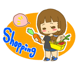 The Girl wears her hair in bangs. Ver.2 sticker #2717041