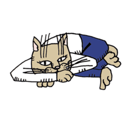 "A cat is abusive". Sticker sticker #2717047