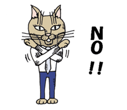 "A cat is abusive". Sticker sticker #2717049