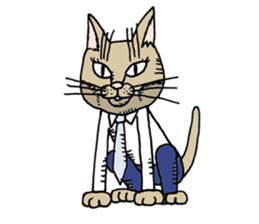 "A cat is abusive". Sticker sticker #2717051