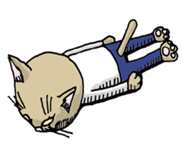 "A cat is abusive". Sticker sticker #2717059