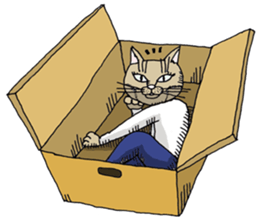 "A cat is abusive". Sticker sticker #2717063