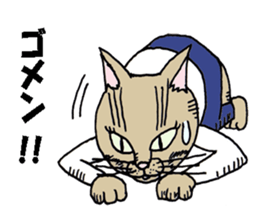 "A cat is abusive". Sticker sticker #2717074