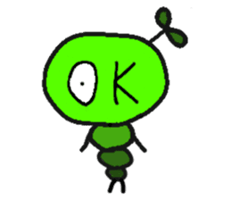 Mr.Worm of Green Caterpillar sticker #2719631