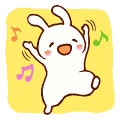 Comical rabbit dancing