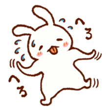 Comical rabbit dancing sticker #2721037