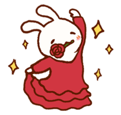 Comical rabbit dancing sticker #2721045