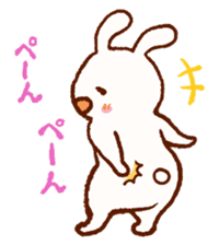 Comical rabbit dancing sticker #2721052