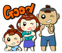 Top Knot Family sticker #2722307