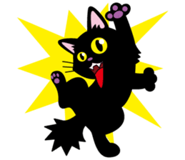 Black kitten KURO sticker #2722909